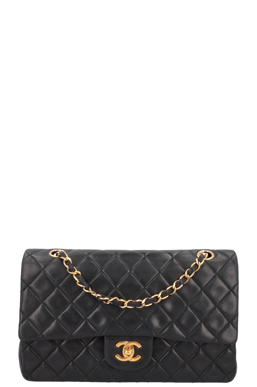 CHANEL Vintage Medium Double Flap Bag Black