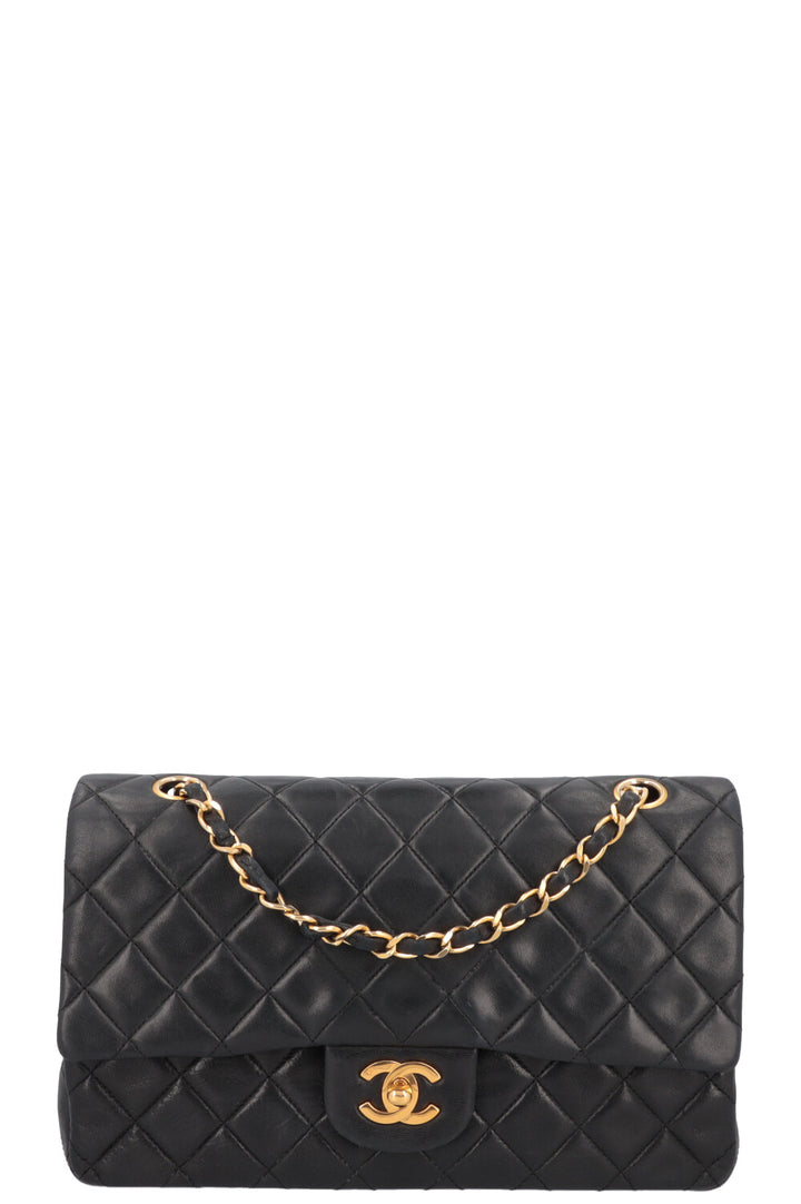 CHANEL Vintage Medium Double Flap Bag Black