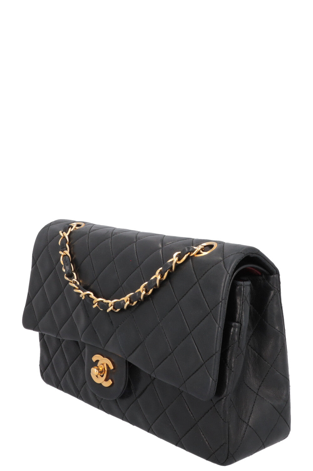 CHANEL Vintage Medium Double Flap Bag Black