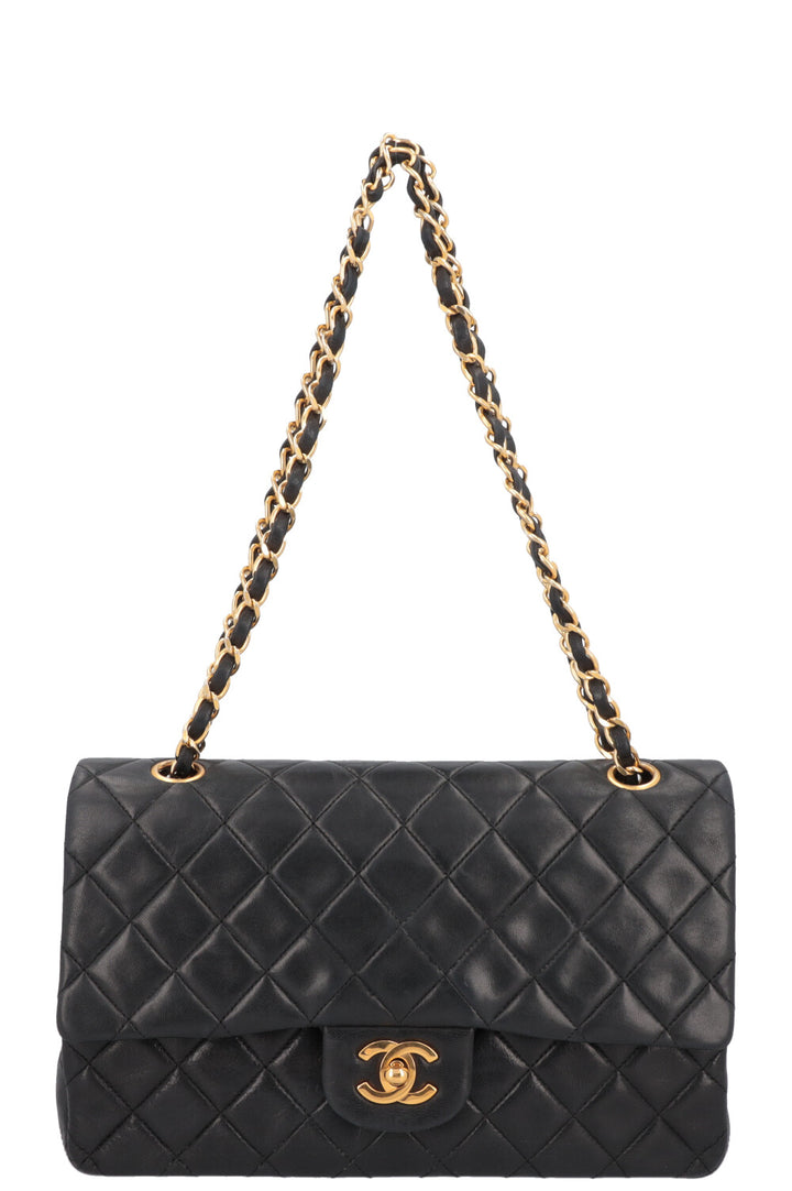 CHANEL Vintage Medium Double Flap Bag Black