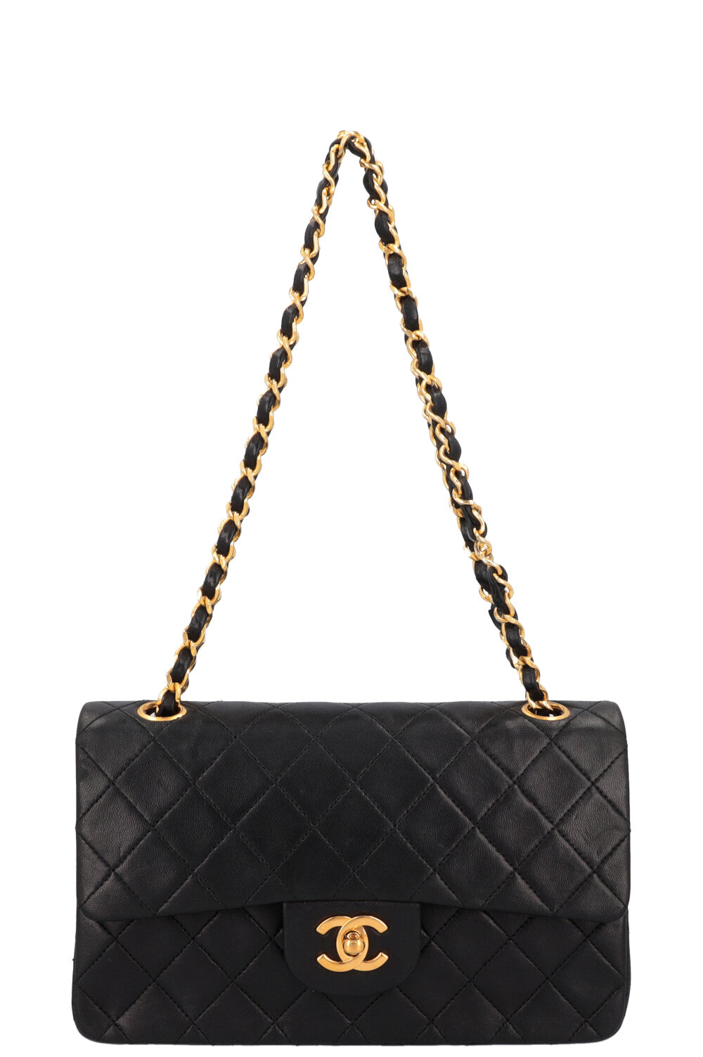 CHANEL Vintage Double Flap Bag Small Black
