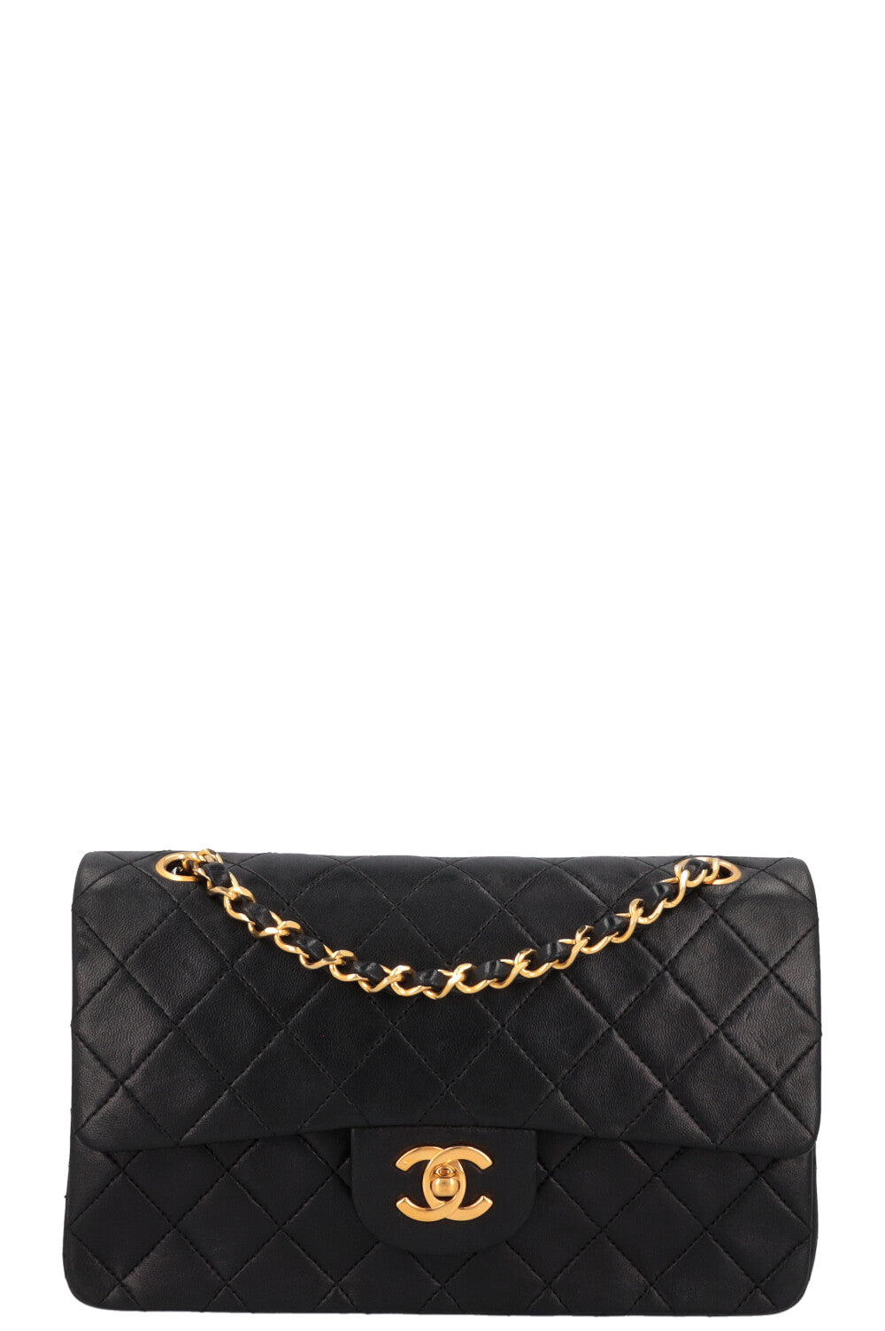 CHANEL Vintage Double Flap Bag Small Black
