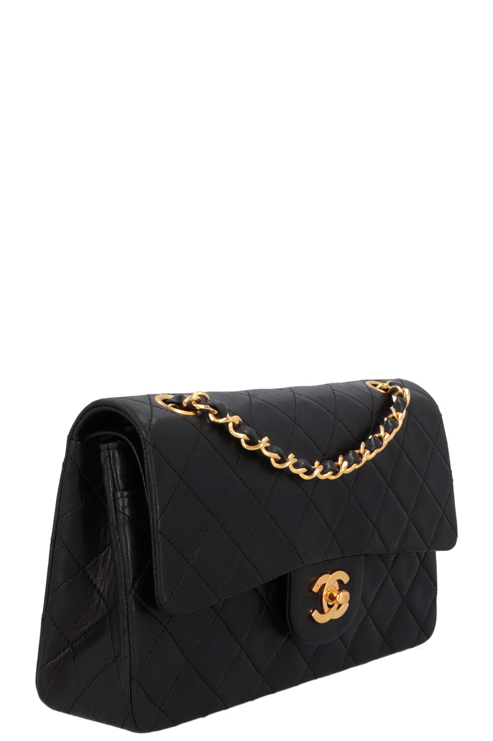 CHANEL Vintage Double Flap Bag Small Black