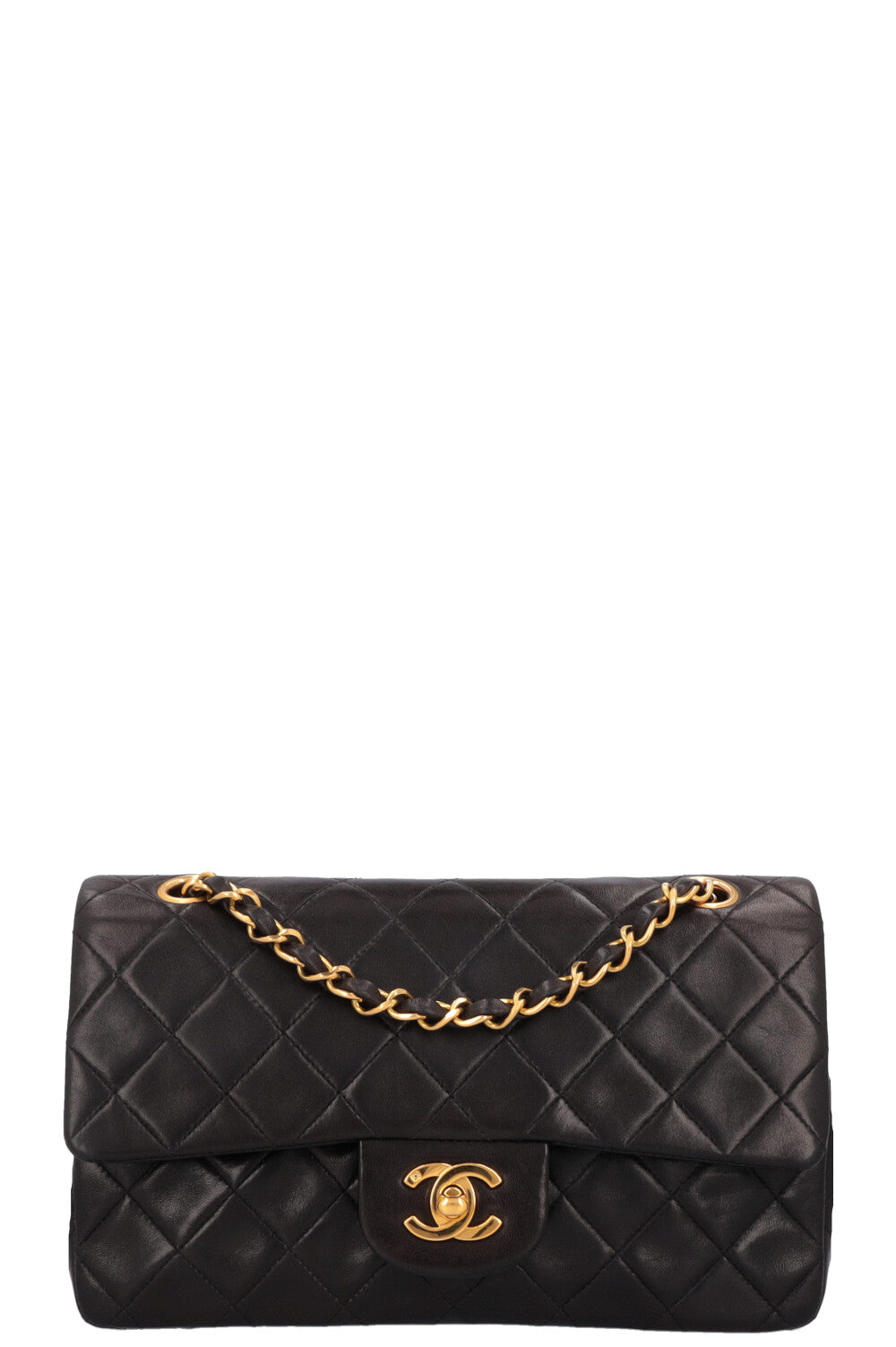 CHANEL Vintage Double Flap Bag Small Black