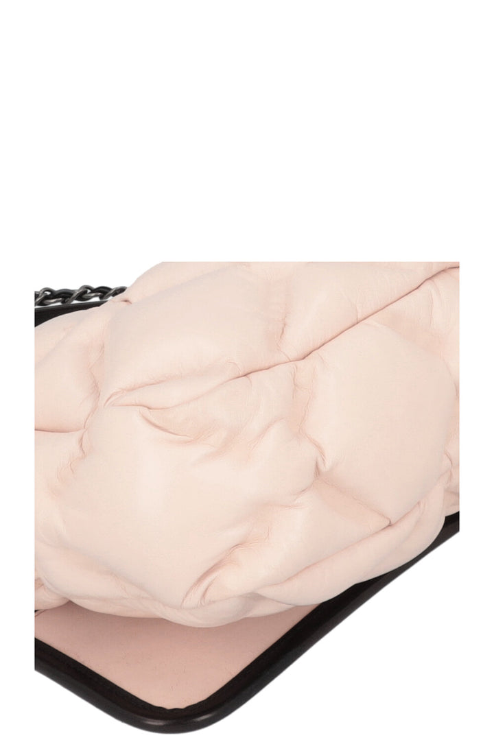 CHANEL Chesterfield Flap Bag Nude Black
