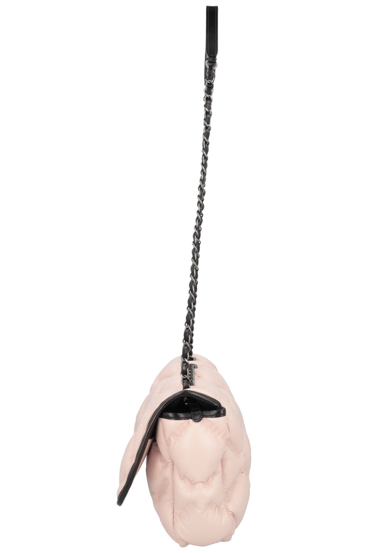 CHANEL Chesterfield Flap Bag Nude Black
