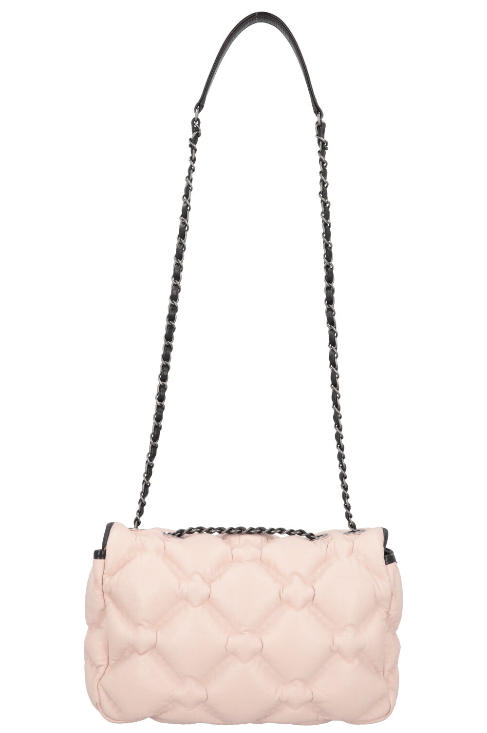 CHANEL Chesterfield Flap Bag Nude Black