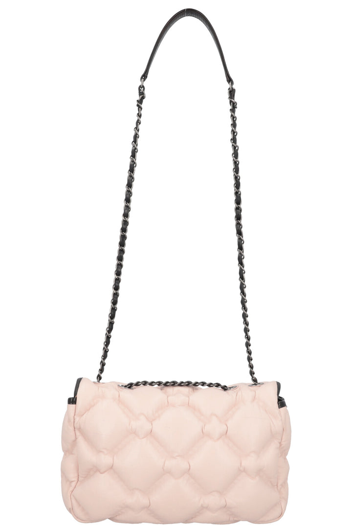CHANEL Chesterfield Flap Bag Nude Black