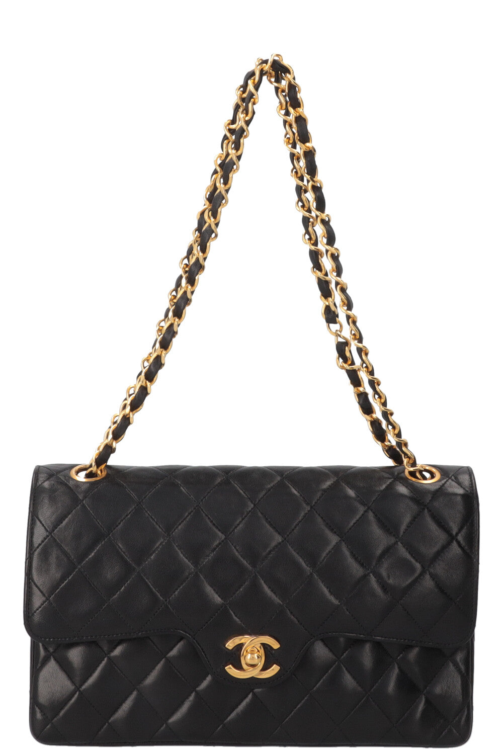 CHANEL Vintage Double Flap Bag Black