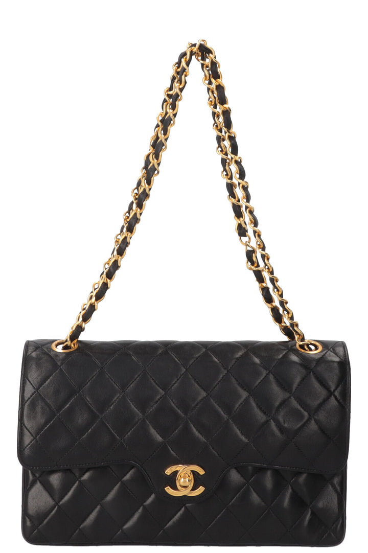 CHANEL Vintage Double Flap Bag Black