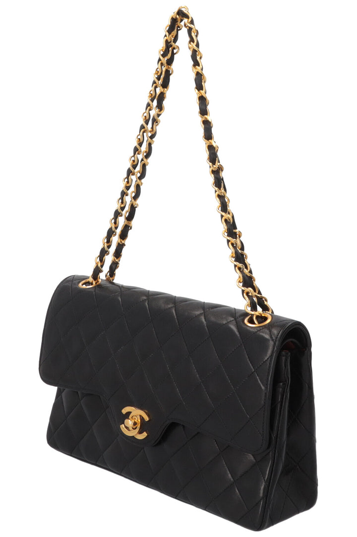 CHANEL Vintage Double Flap Bag Black