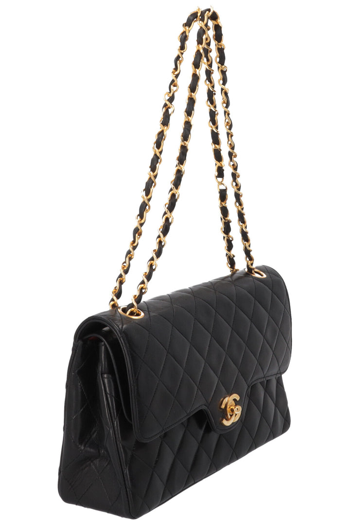 CHANEL Vintage Double Flap Bag Black