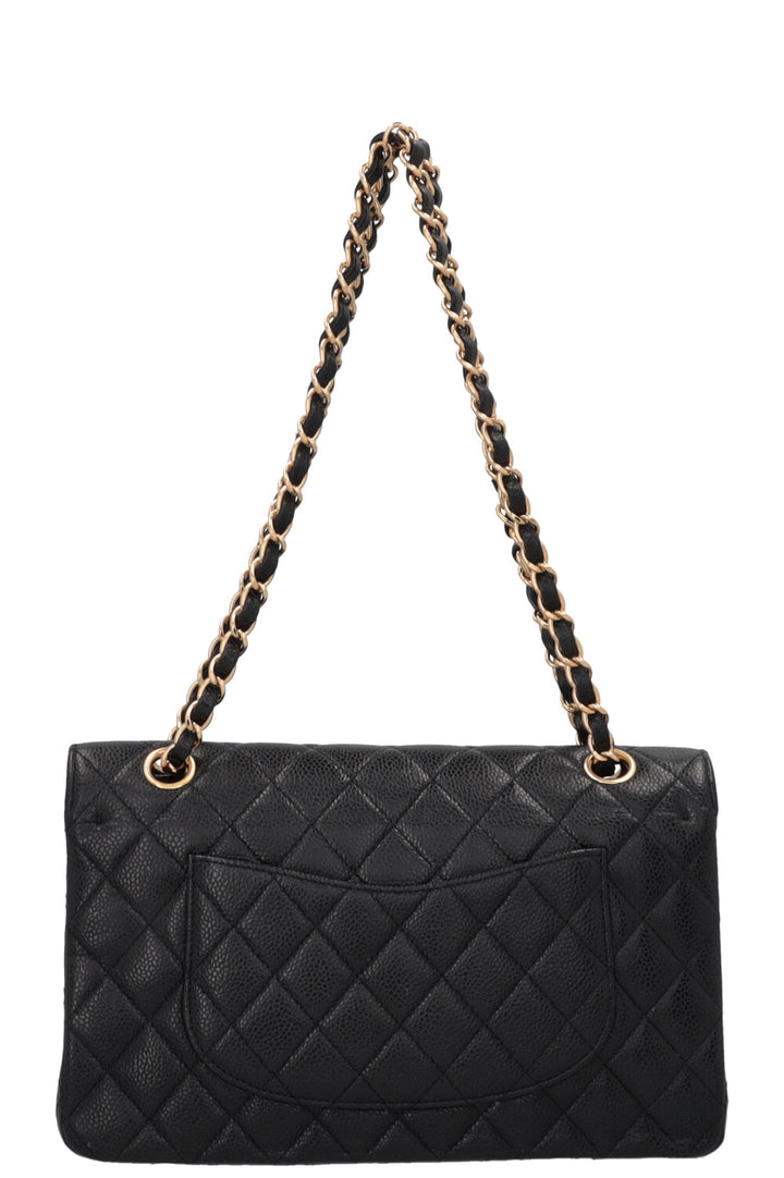 CHANEL Medium Double Flap Bag Caviar Black