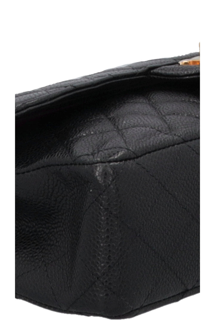CHANEL Medium Double Flap Bag Caviar Black