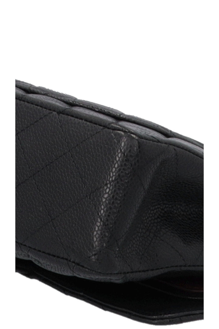 CHANEL Medium Double Flap Bag Caviar Black