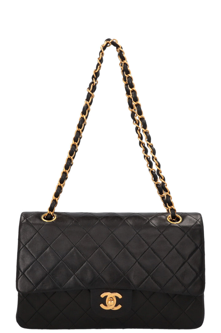 CHANEL Vintage Medium Double Flap Bag Black