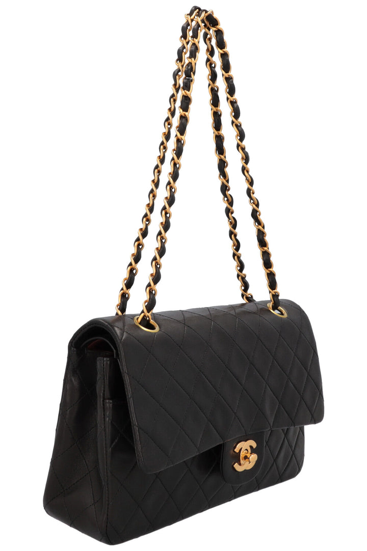 CHANEL Vintage Medium Double Flap Bag Black
