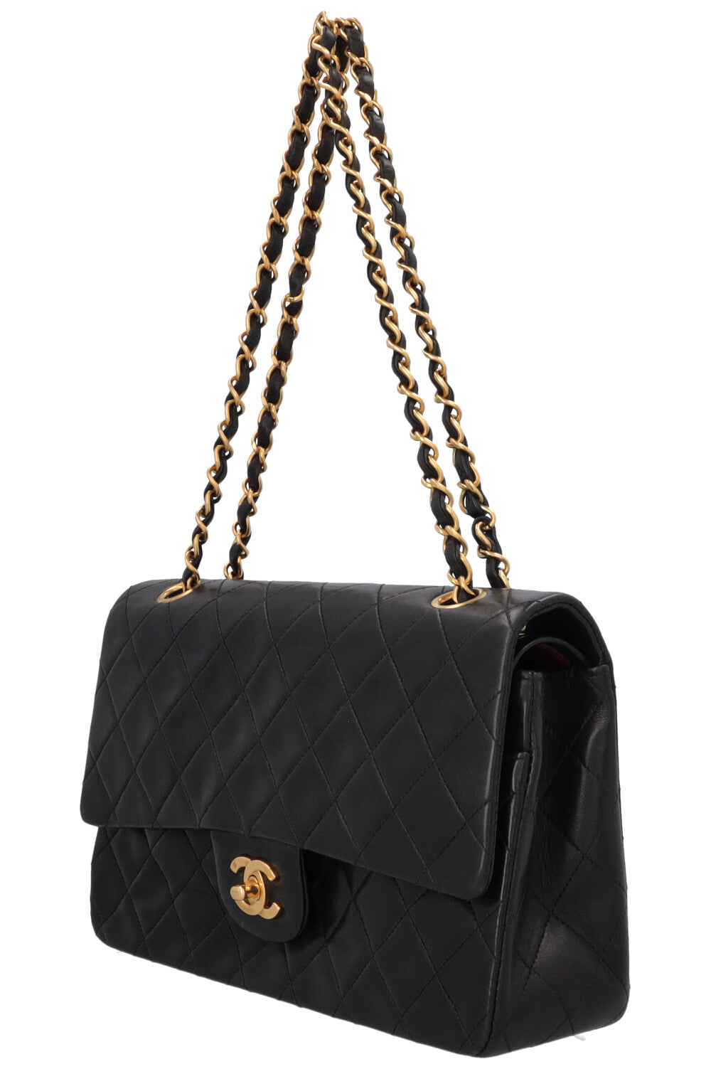 CHANEL Vintage Medium Double Flap Bag Black