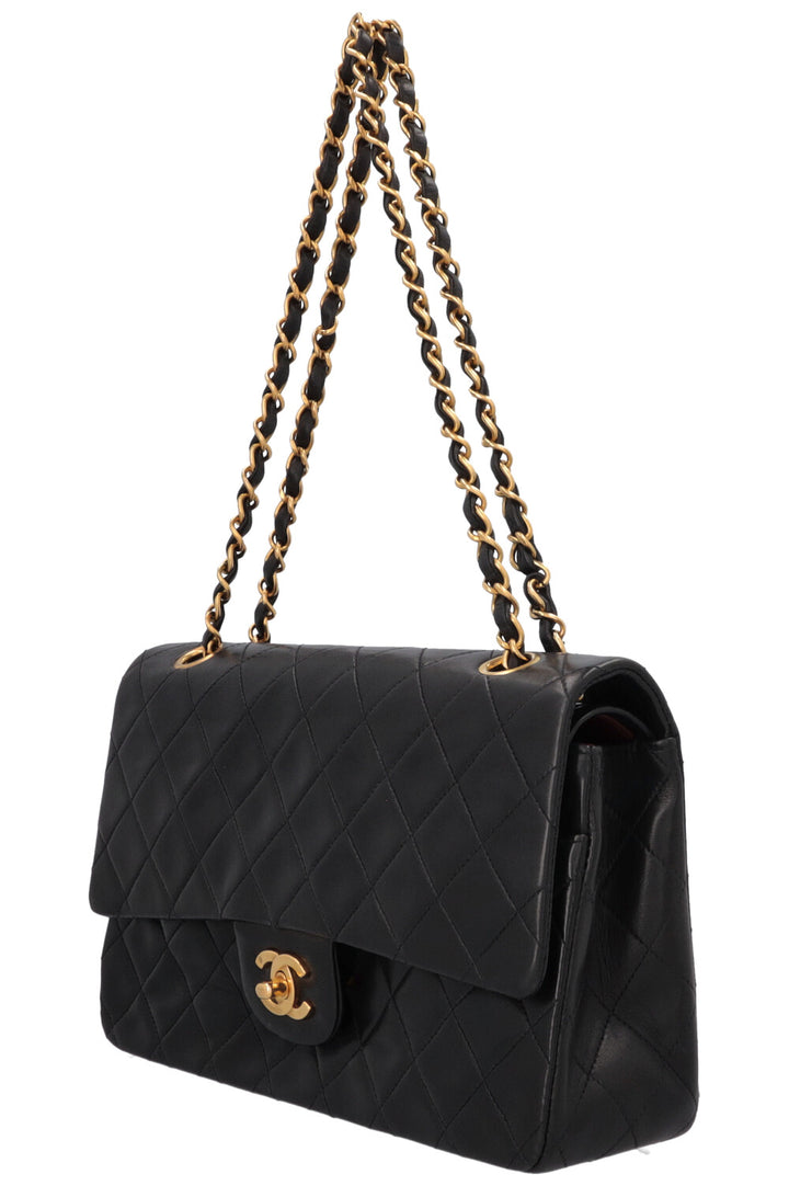 CHANEL Vintage Medium Double Flap Bag Black