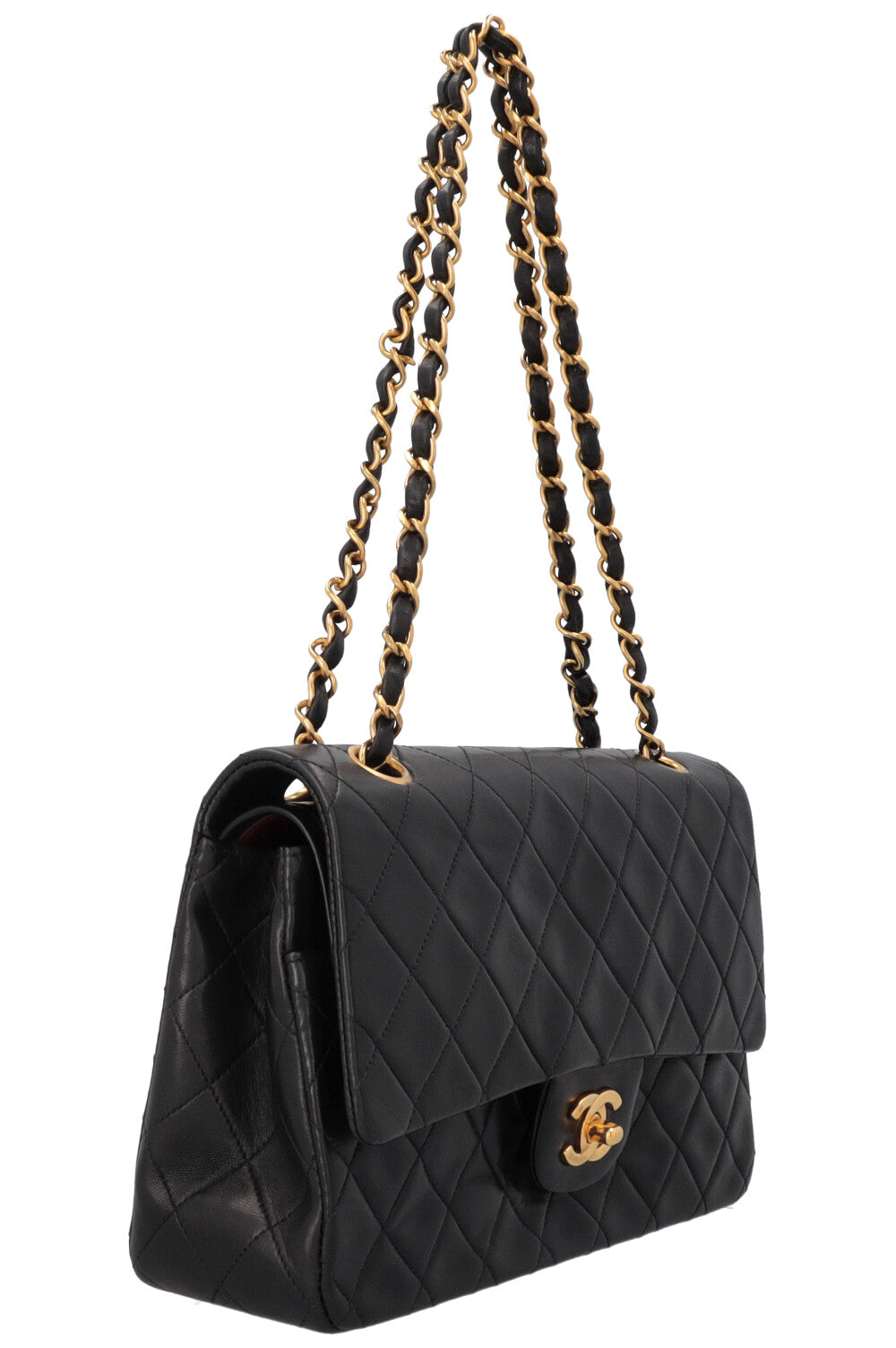 CHANEL Vintage Medium Double Flap Bag Black