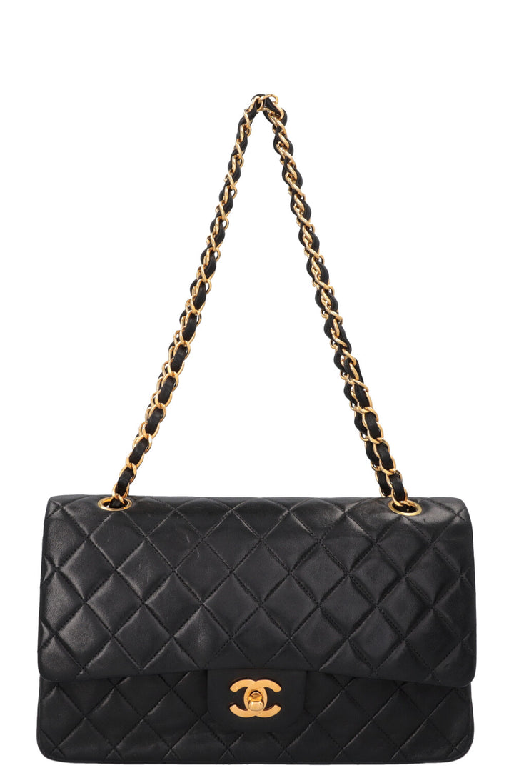 CHANEL Vintage Medium Double Flap Bag Black