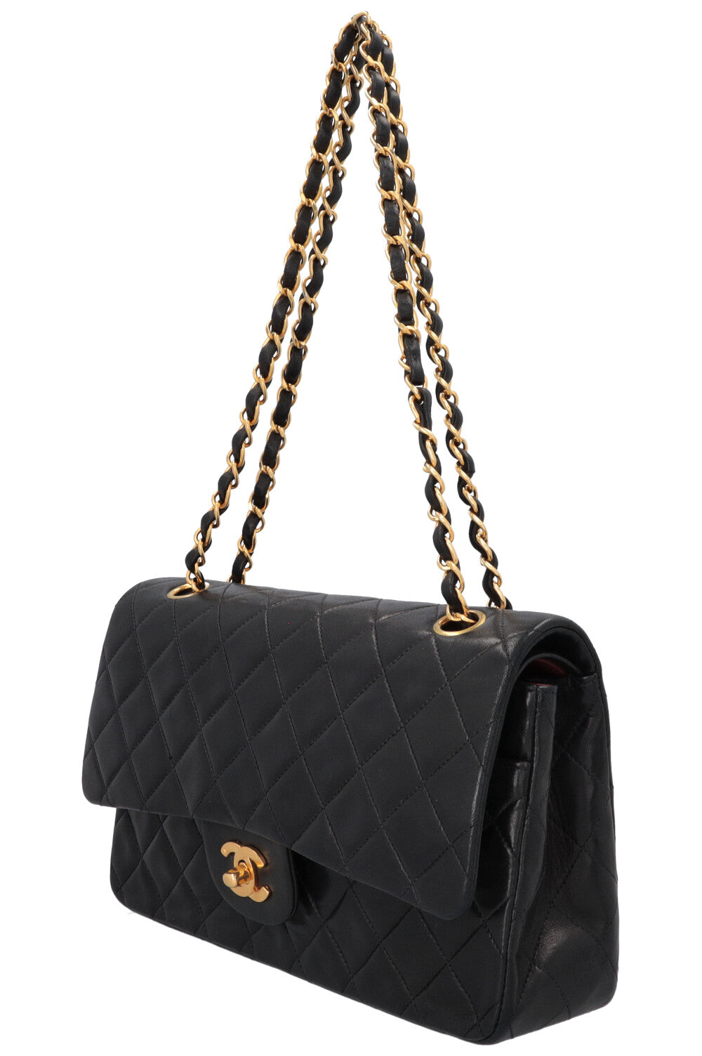 CHANEL Vintage Medium Double Flap Bag Black
