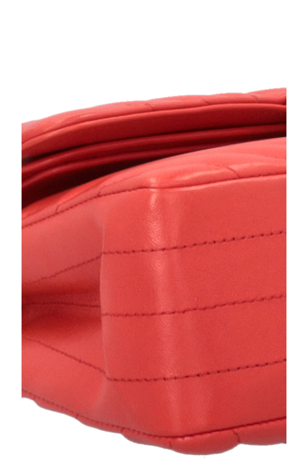 CHANEL Small Chevron Double Flap Bag Coral