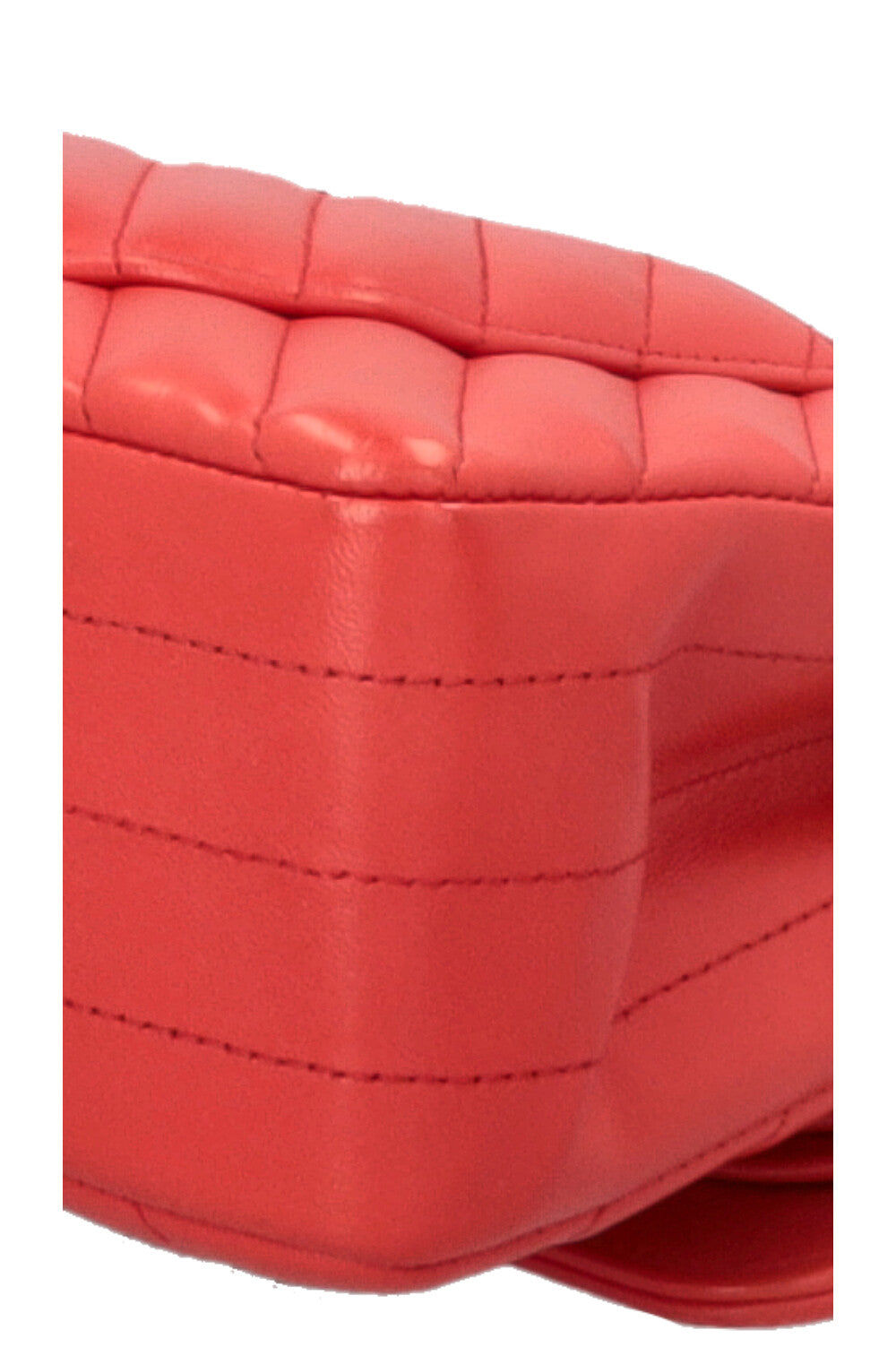 CHANEL Small Chevron Double Flap Bag Coral