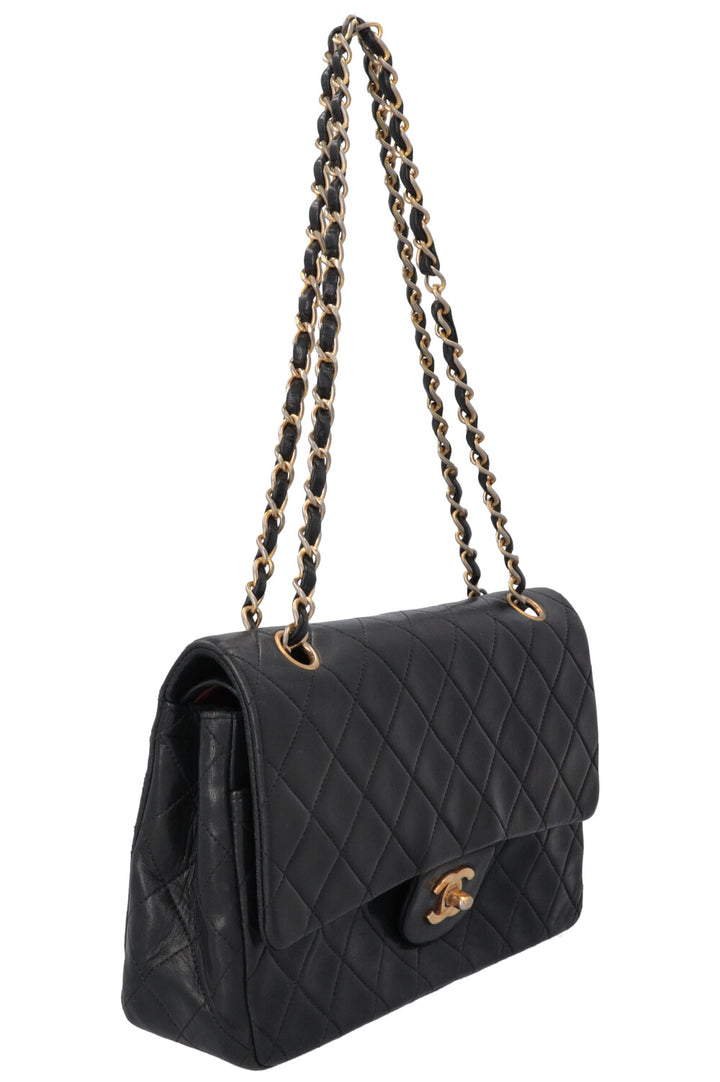 CHANEL Vintage Medium Double Flap Bag Black