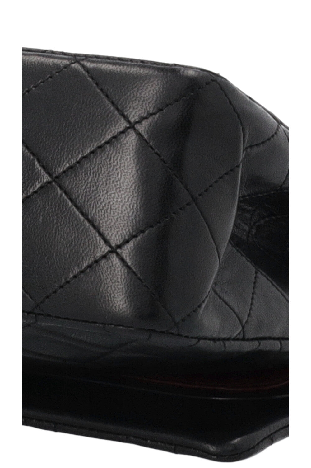 CHANEL Vintage Medium Double Flap Bag Black Gold