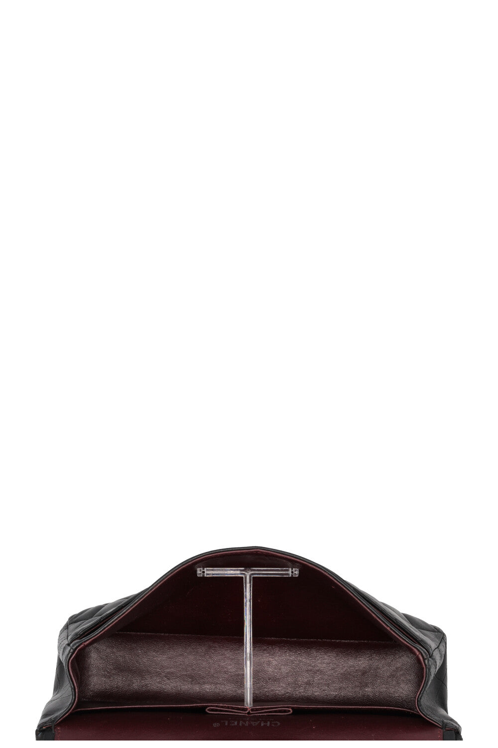 CHANEL Vintage Medium Double Flap Bag Black Silver