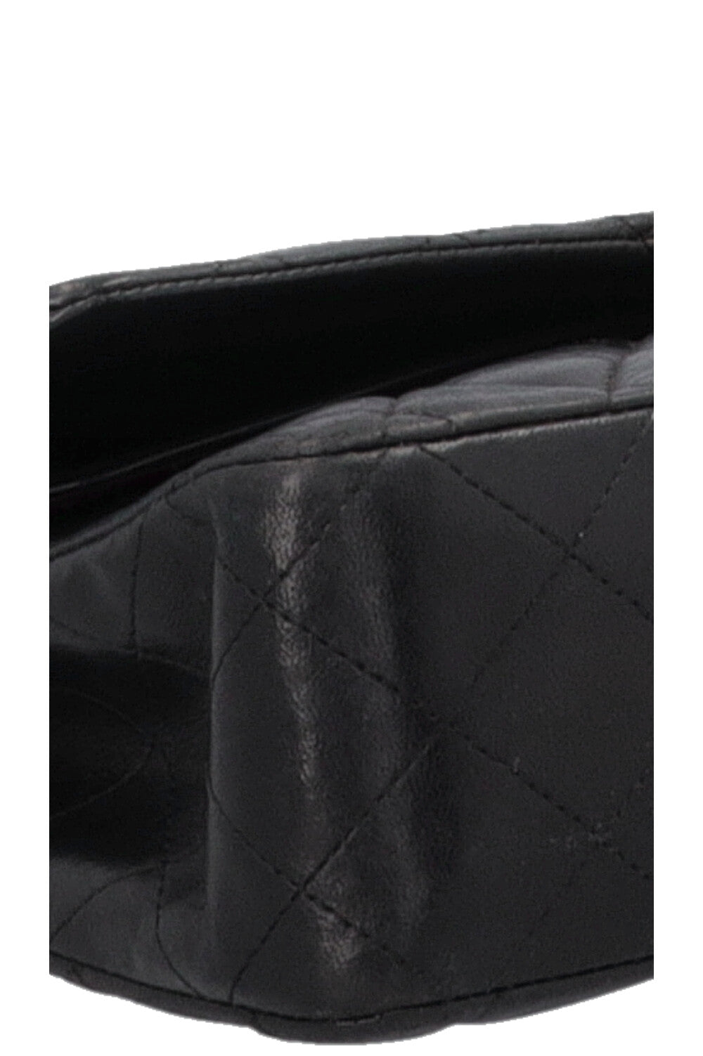 CHANEL Vintage Medium Double Flap Bag Black Silver