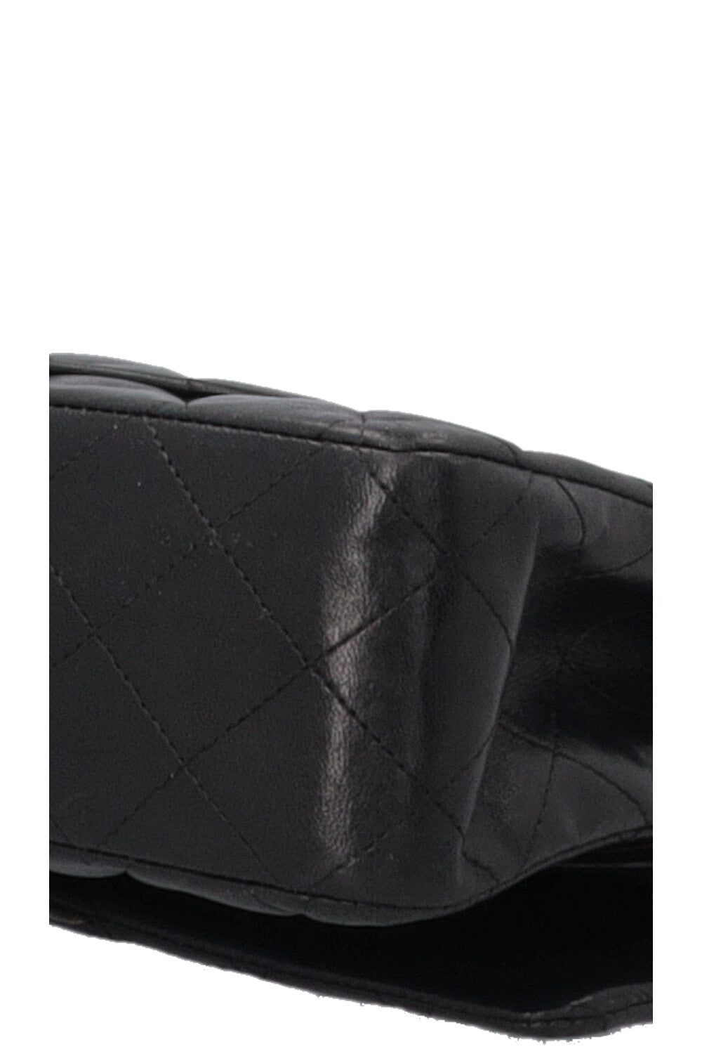 CHANEL Vintage Medium Double Flap Bag Black Silver