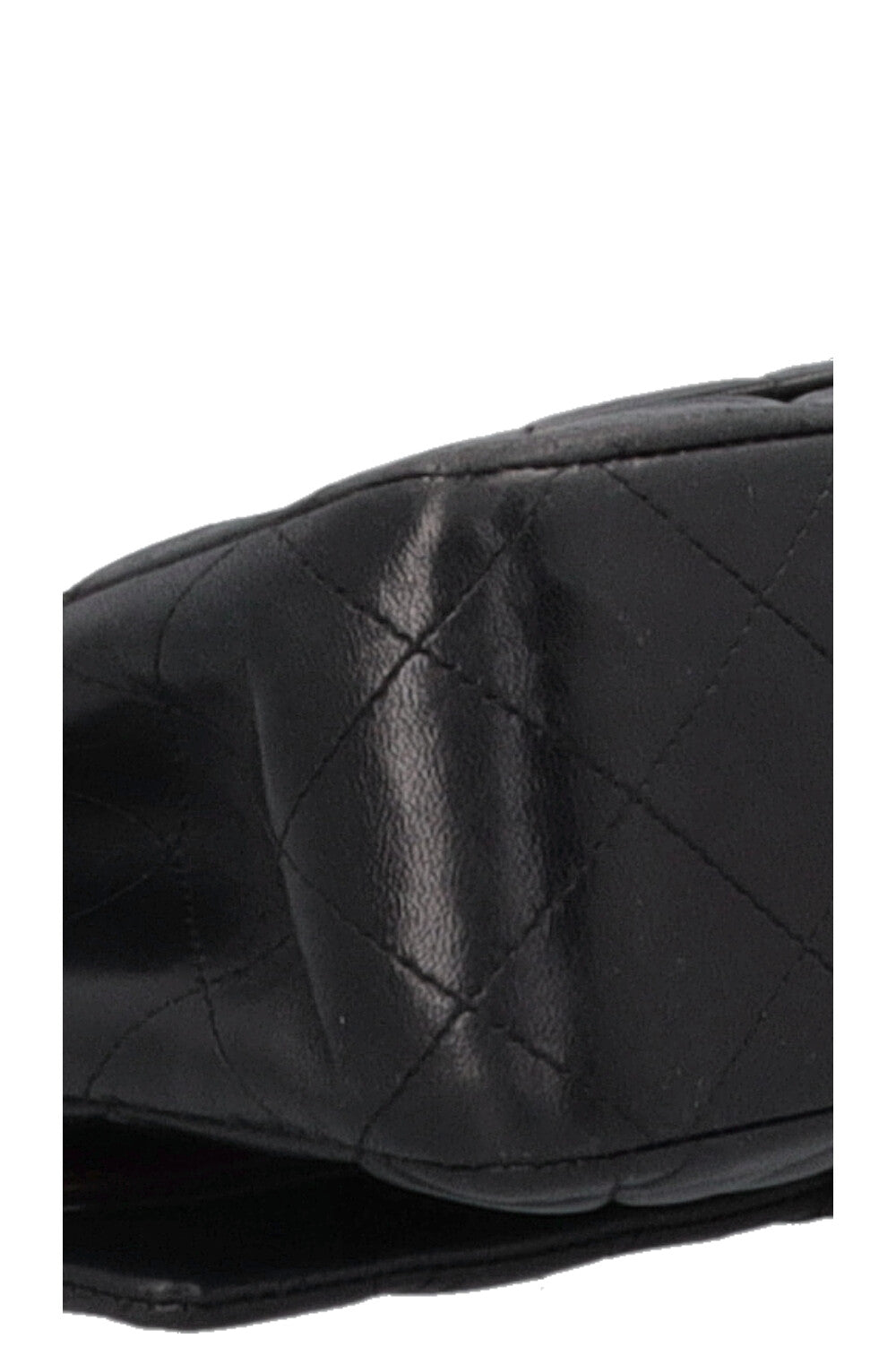 CHANEL Vintage Medium Double Flap Bag Black Silver