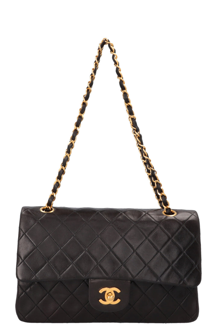 CHANEL Vintage Medium Double Flap Bag Black