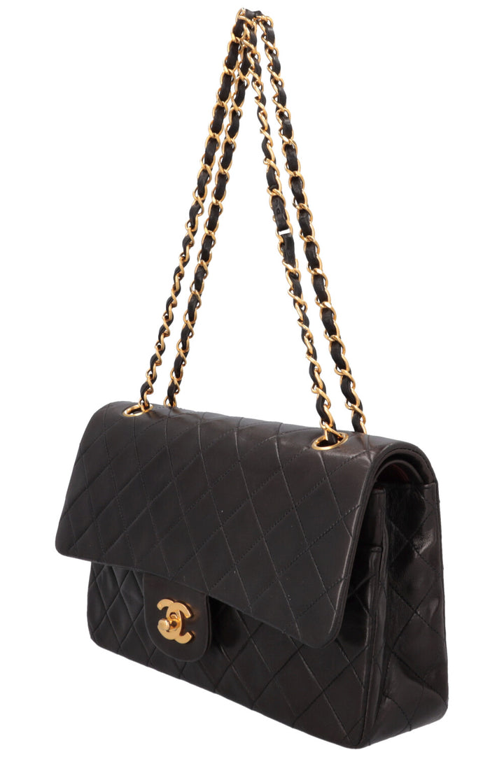 CHANEL Vintage Medium Double Flap Bag Black