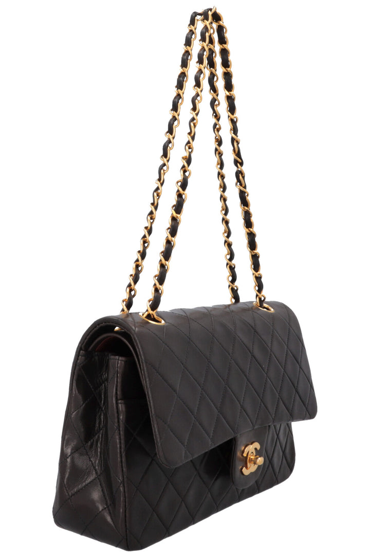 CHANEL Vintage Medium Double Flap Bag Black