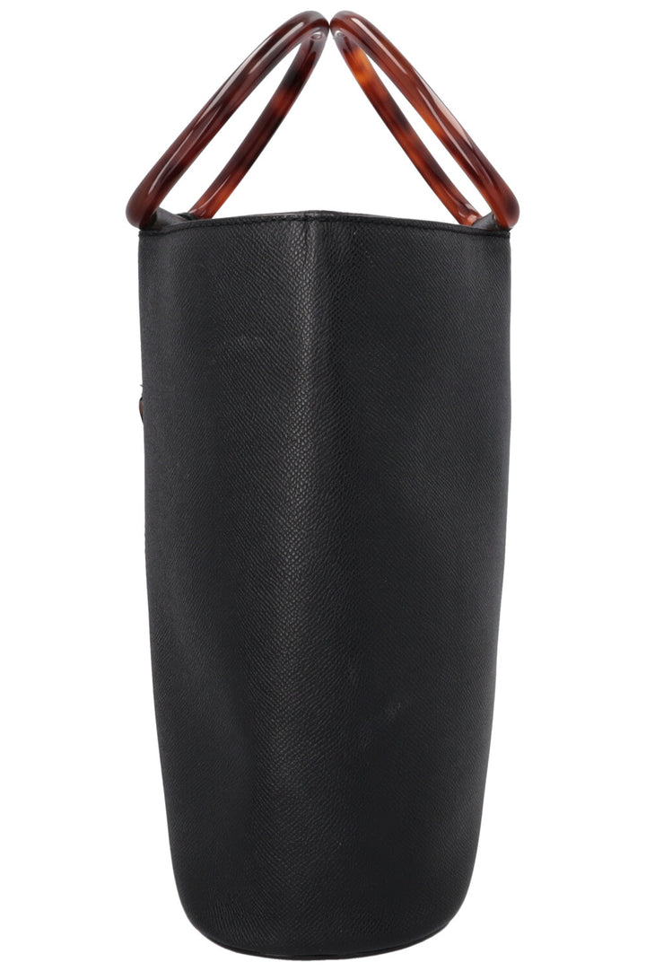 CHANEL Two Handle Tote Bag Caviar Tortoise Black