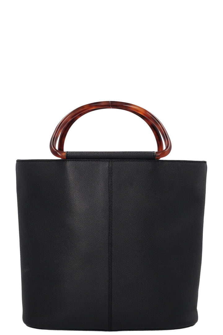CHANEL Two Handle Tote Bag Caviar Tortoise Black