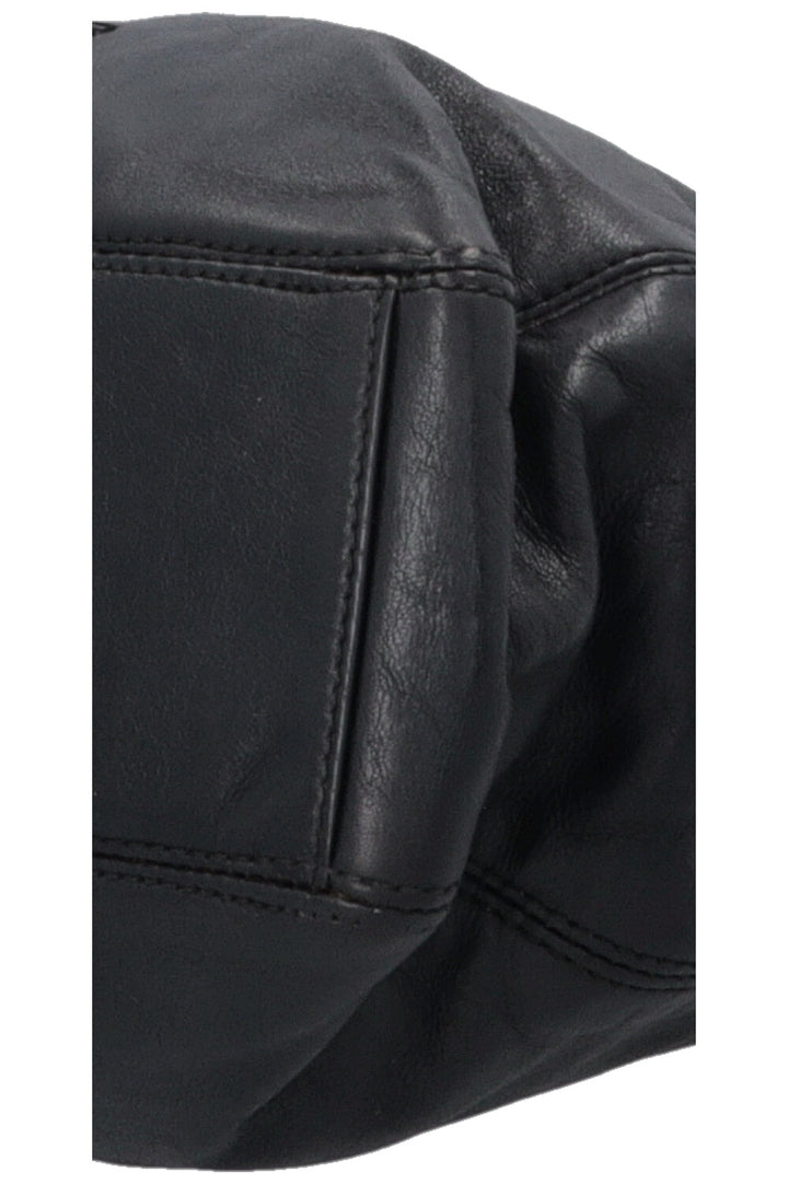 CHANEL Two Handle Tote Bag Lambskin Tortoise Black
