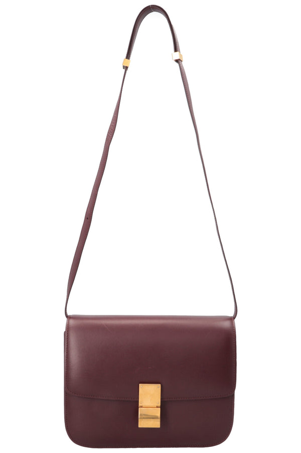 CÉLINE Classic MEDIUM Box Bag Burgundy