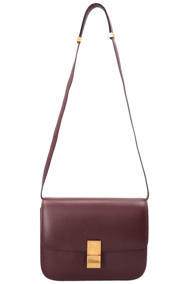 CÉLINE Classic MEDIUM Box Bag Burgundy
