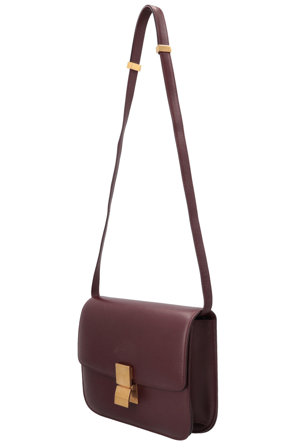 CÉLINE Classic MEDIUM Box Bag Burgundy