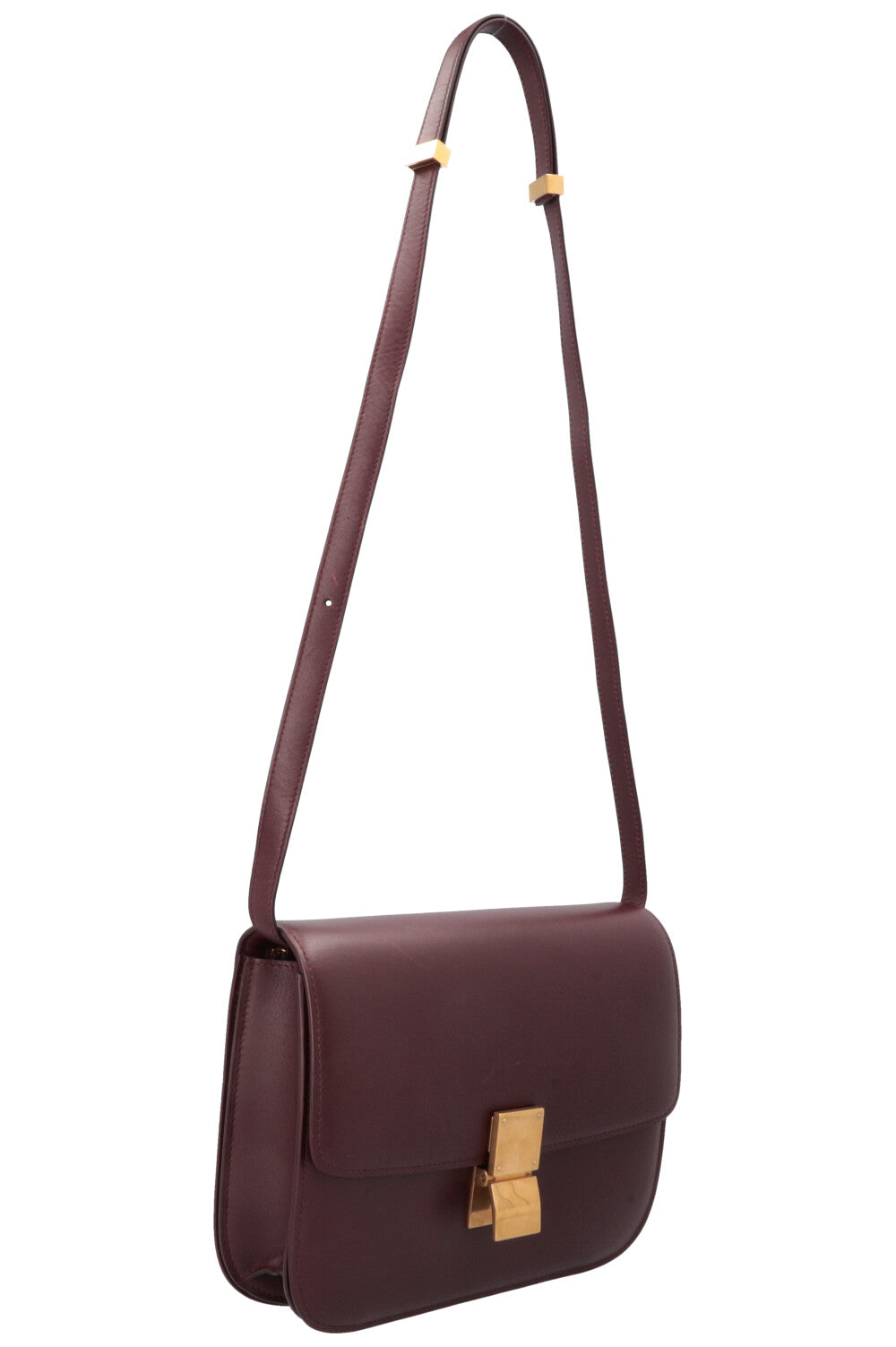 CÉLINE Classic MEDIUM Box Bag Burgundy
