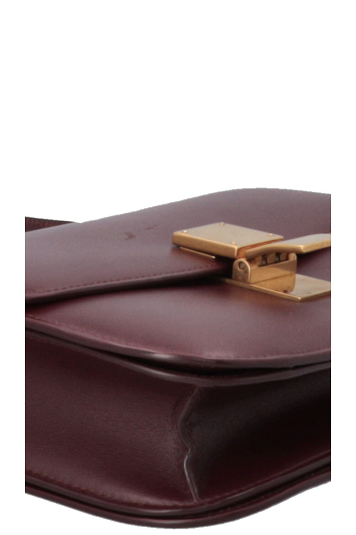 CÉLINE Classic MEDIUM Box Bag Burgundy