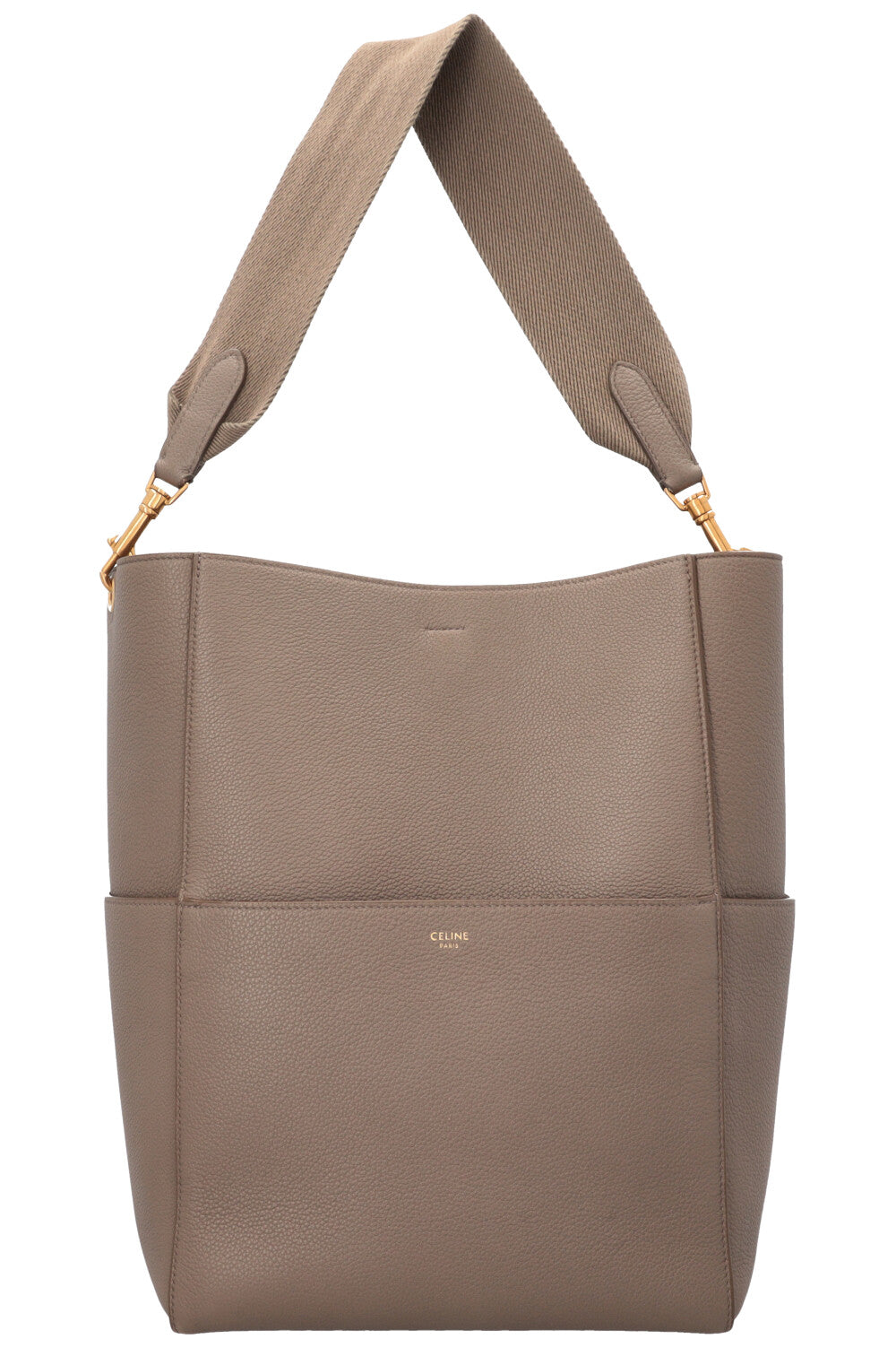 CELINE Medium Sangle Bucket Bag Taupe