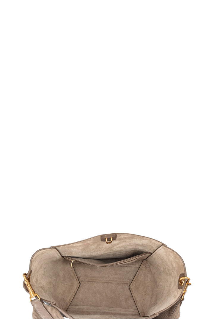 CELINE Medium Sangle Bucket Bag Taupe