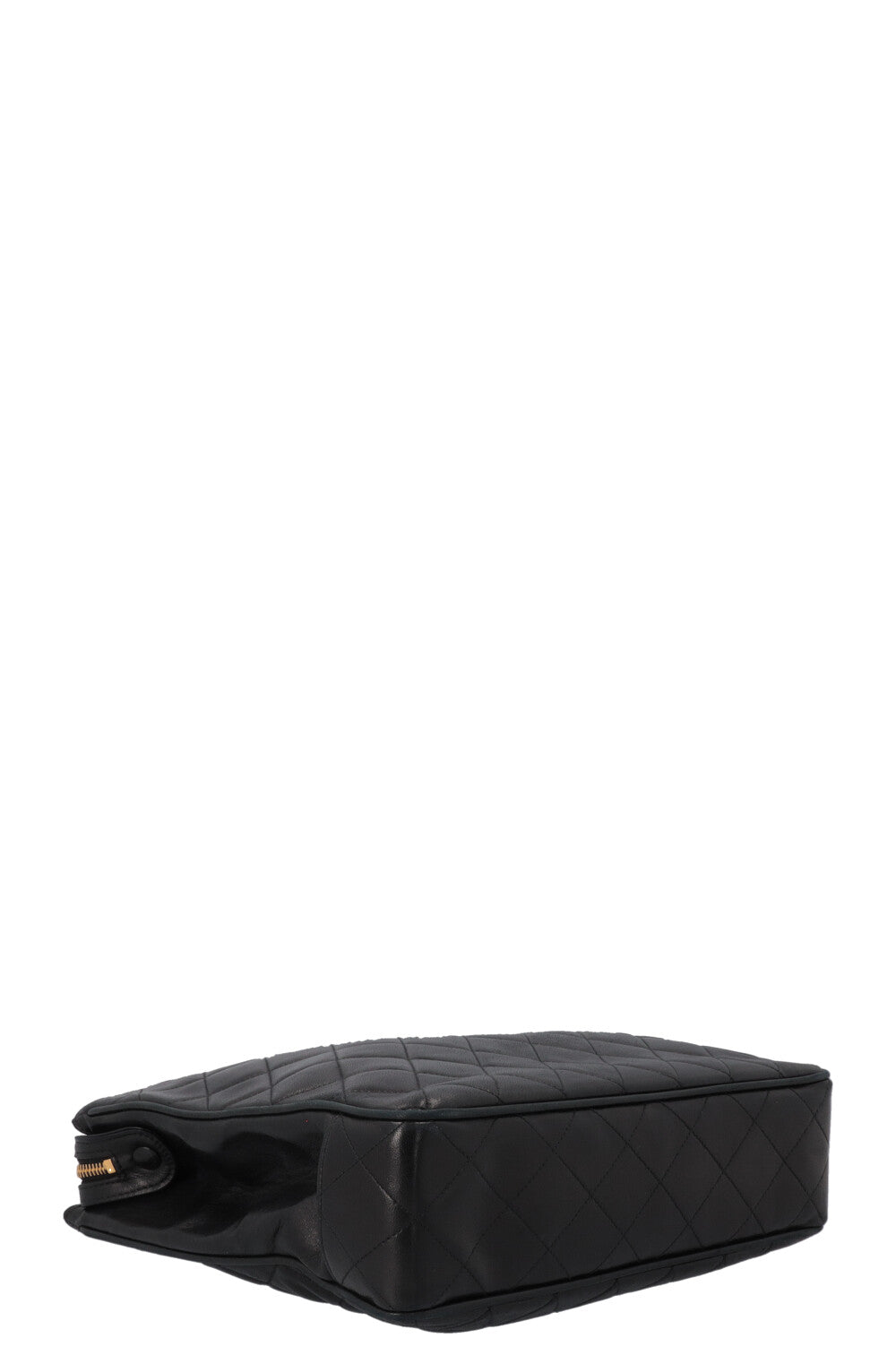 CHANEL Vintage CC Quilted Tote Bag Black