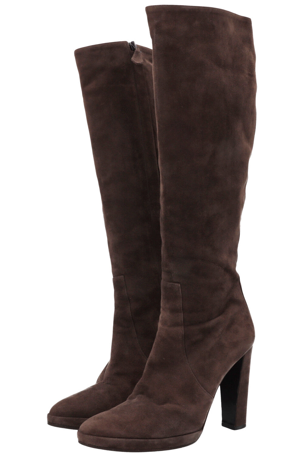 HERMÈS Boots Suede Brown