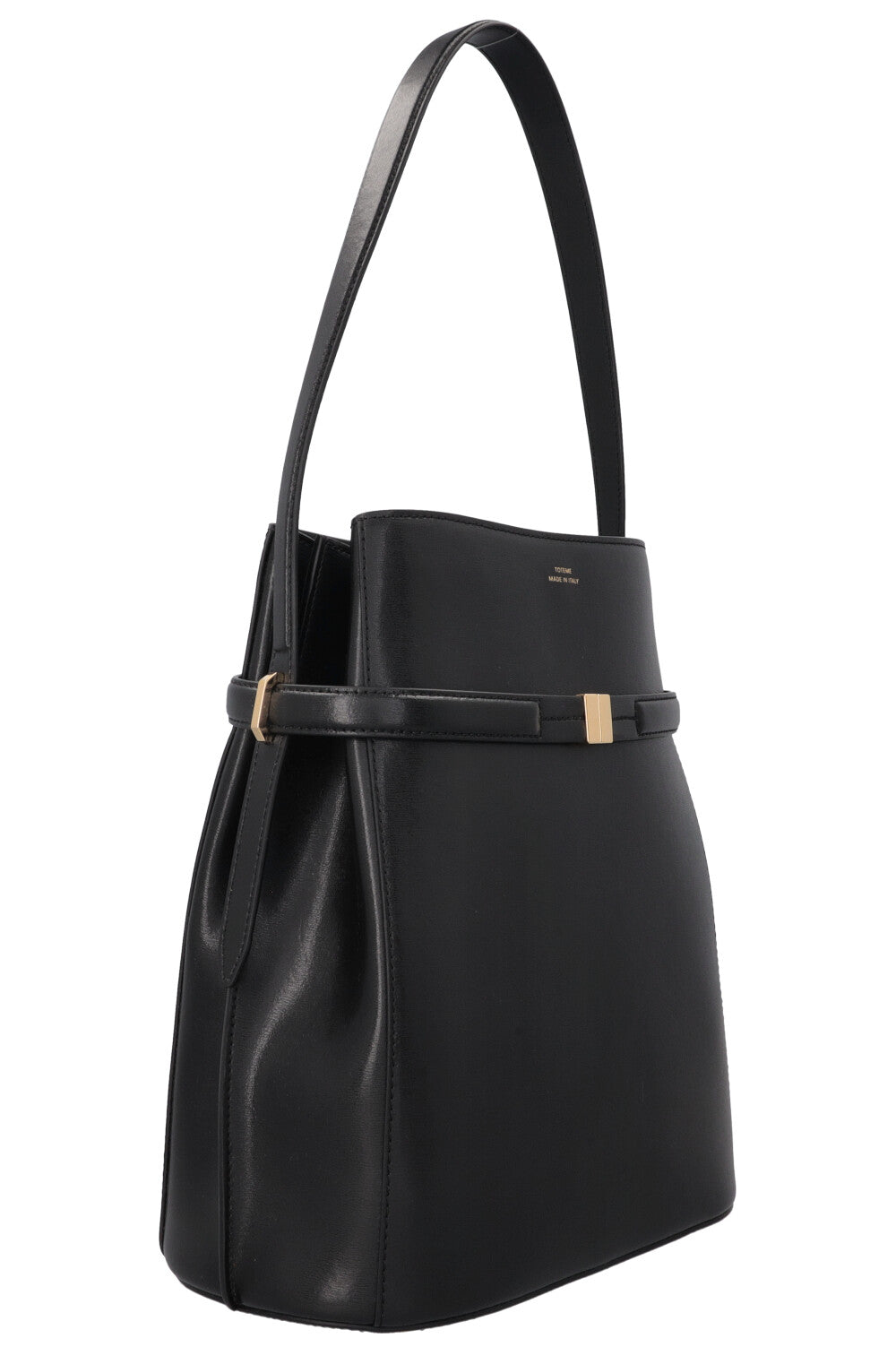 TOTEME Belted Bucket Bag Black